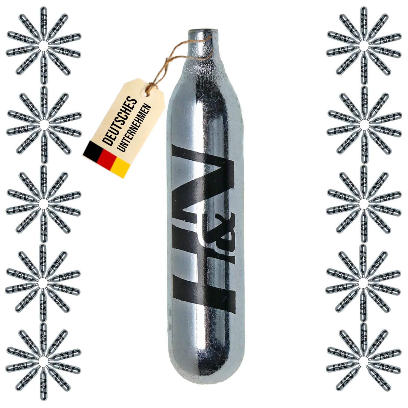 H&N CO2 Kapseln 12g – 100 Stück – Für Softair, Paintball, Luftgewehr & Luftpistole – Einwegkartuschen für gleichmäßige Leistung & hohe Präzision