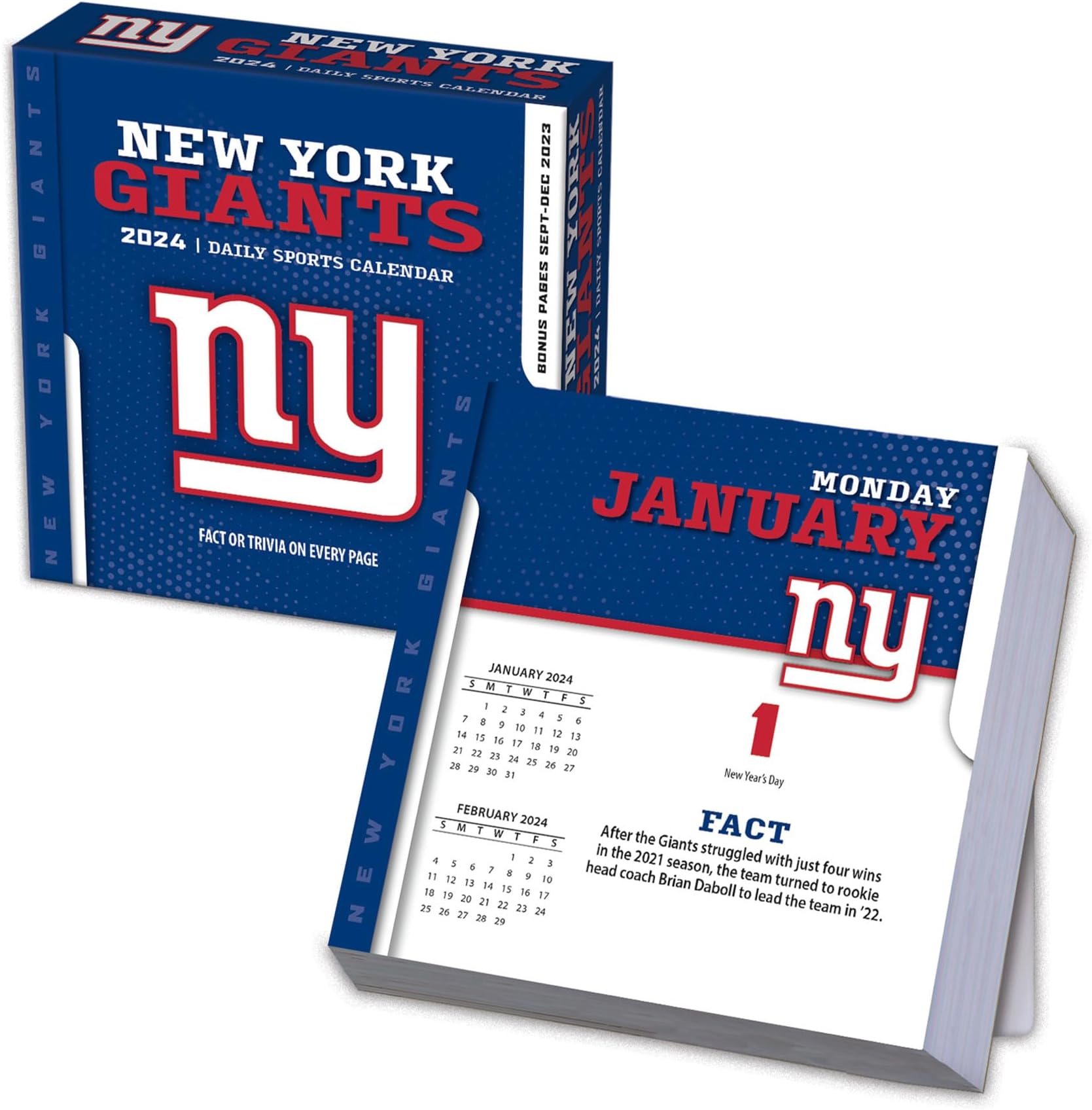 TURNER SPORTS New York Giants 2024 Box Calendar (24998053050)