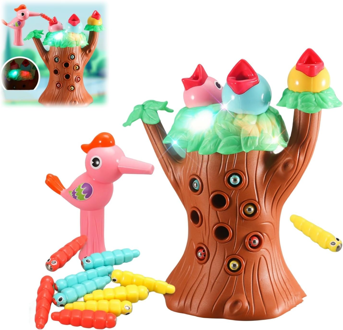Cutehorse Woodpecker Feeding Game, Bird Feeding