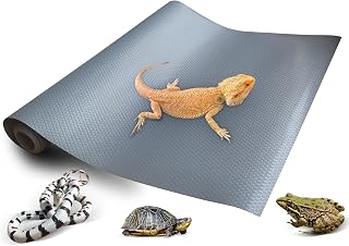 Reptile Tank Carpet Bedding for Bearded Dragons, Geckos, Iguanas, Snakes, and Tortoises - Terrarium Liner Substrate Mat17.7"X 78.7" for Warming Habitat Floors - Grey