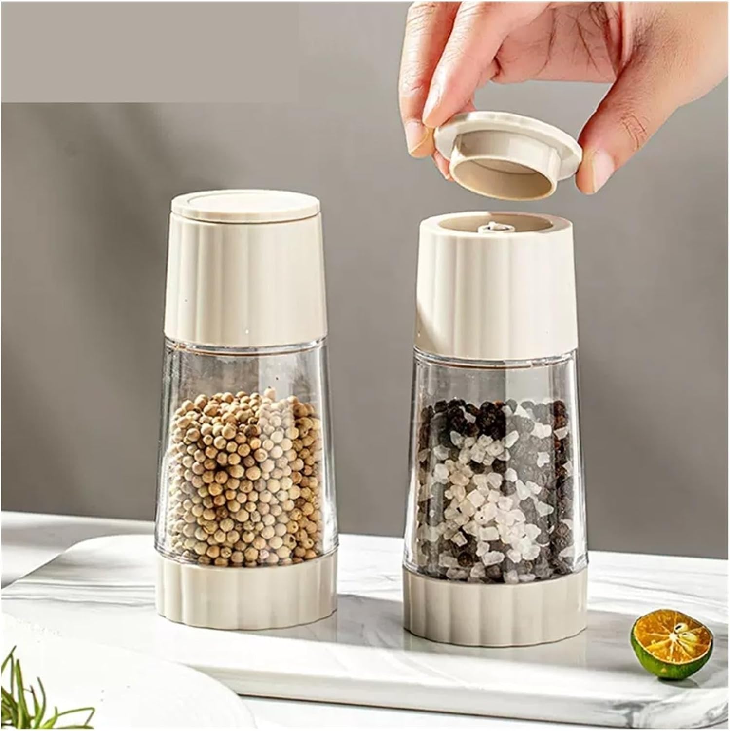 Pepper Grinder Salt Manual Adjustable Ceramic Grinding Kitchen Cooking Tool(Green)