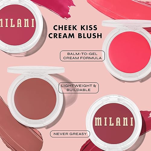 Miniatura 4 de Milani Rubor en crema Cheek Kiss - Rubor de crema a gel para tinte de mejillas y labios
