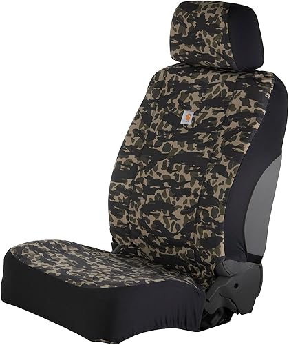 Miniatura 11 de Carhartt Funda de asiento de cubo ajustada universal de lona duck de nylon, protección duradera del asiento con Rain Defender, individual, negro