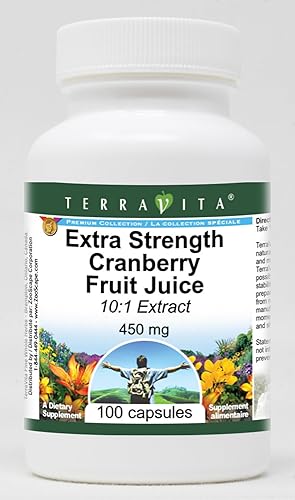TerraVita Extracto de jugo de fruta de arándano extra fuerte 101 - 450 mg (100 cápsulas, ZIN 512972)