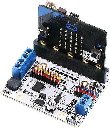 Miniatura 3 de ELECFREAKS Microbit Motorbit 3v5v Placa de expansión Mini Microbit Breakout Board Support 2 DC Motor Extend 14-Channel IO Puertos Zumbador integrado