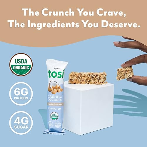 Miniatura 2 de Tosi Organic SuperBites Snacks veganos Super Combo 6 cacahuete de chocolate negro y 6 anacardo de coco sin gluten Omega 3s fibra 1 oz