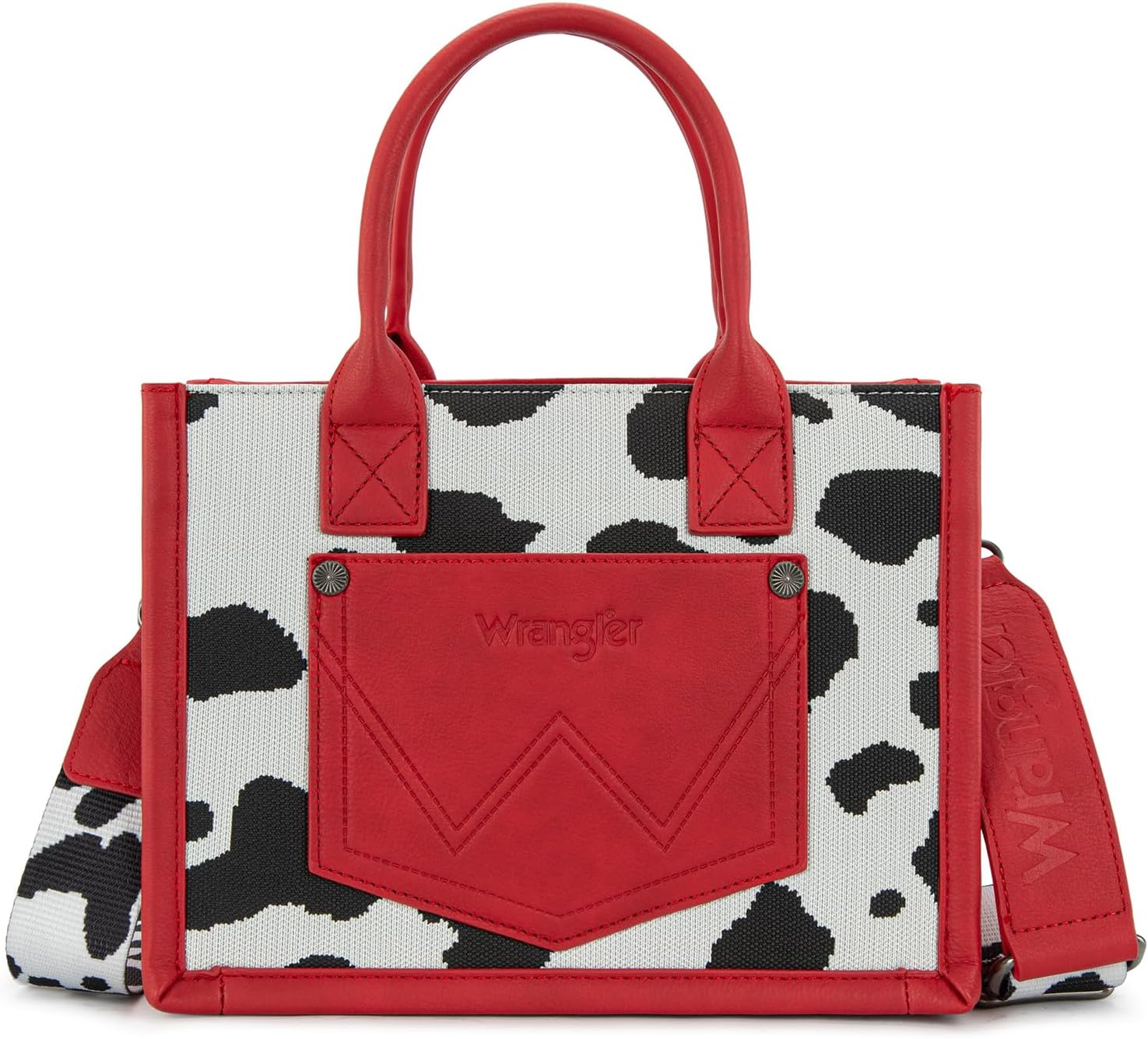 Montana West Wrangler Tote Bag Cow Print Western Satchel Bags for Women with Braided Rope Handle - Image 8