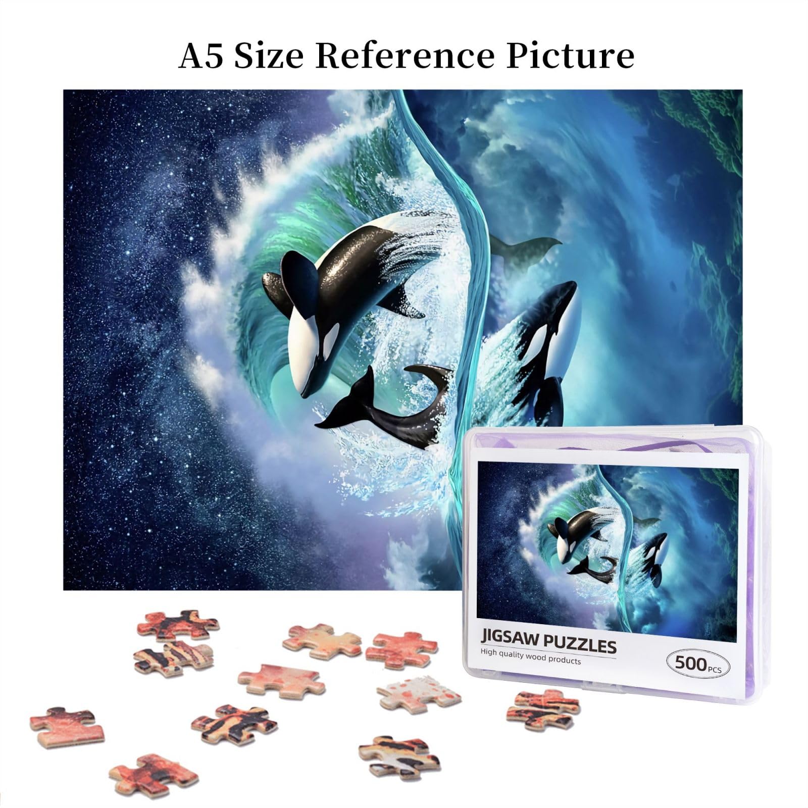 Amazon.co.jp: Zateem ジグソーパズル 500ピース 木製パズル