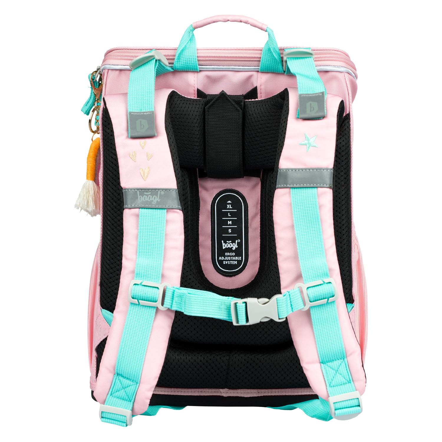 Baagl - Zaino da bambina 1 Klasse – Borsa da scuola ergonomica per bambini – Zaino scolastico con cinturino petto – Borsa scuola elementare