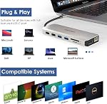 USB C Docking Station, WAVLINK 12 in 1 Docking Stations with 2 HDMI, 1 Displayport, 100W PD in, 5Gbps USB3.0, USB2.0, RJ45, SD/TF Slots, Audio/Mic, for MacBook/Dell/HP/Lenovo