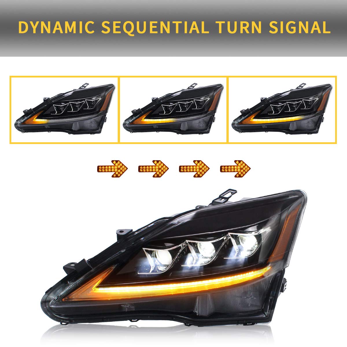 Amazon.com: VLAND LED Headlights for [Lexus IS250 IS350 ISF IS