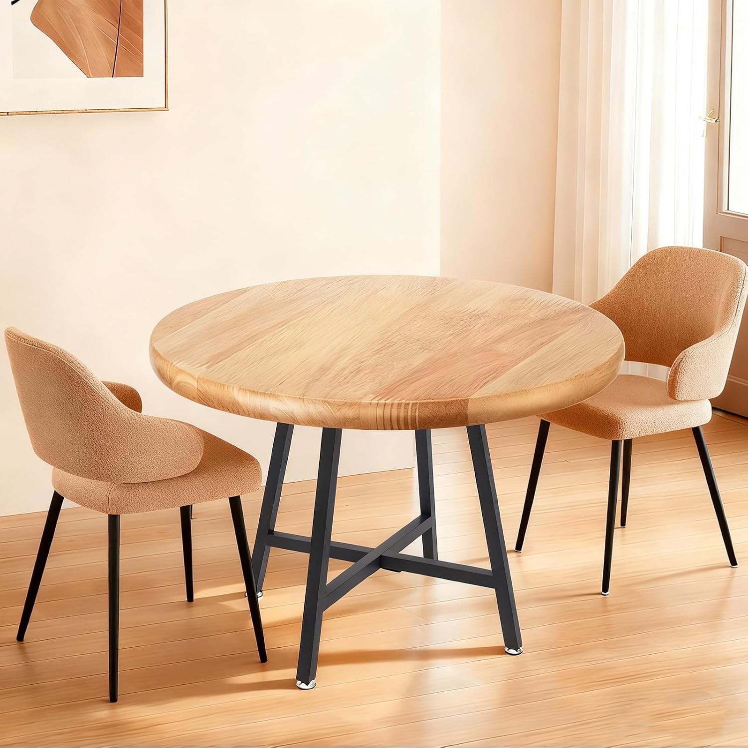 Modern Dining Table Base, Heavy Duty Metal Coffee Table Base for Glass, Wood, or Marble Top, Gold X-Shaped Desk Base with Suction Cups, Stable Iron Table Frame for Home, Office, or Restaurant， Black