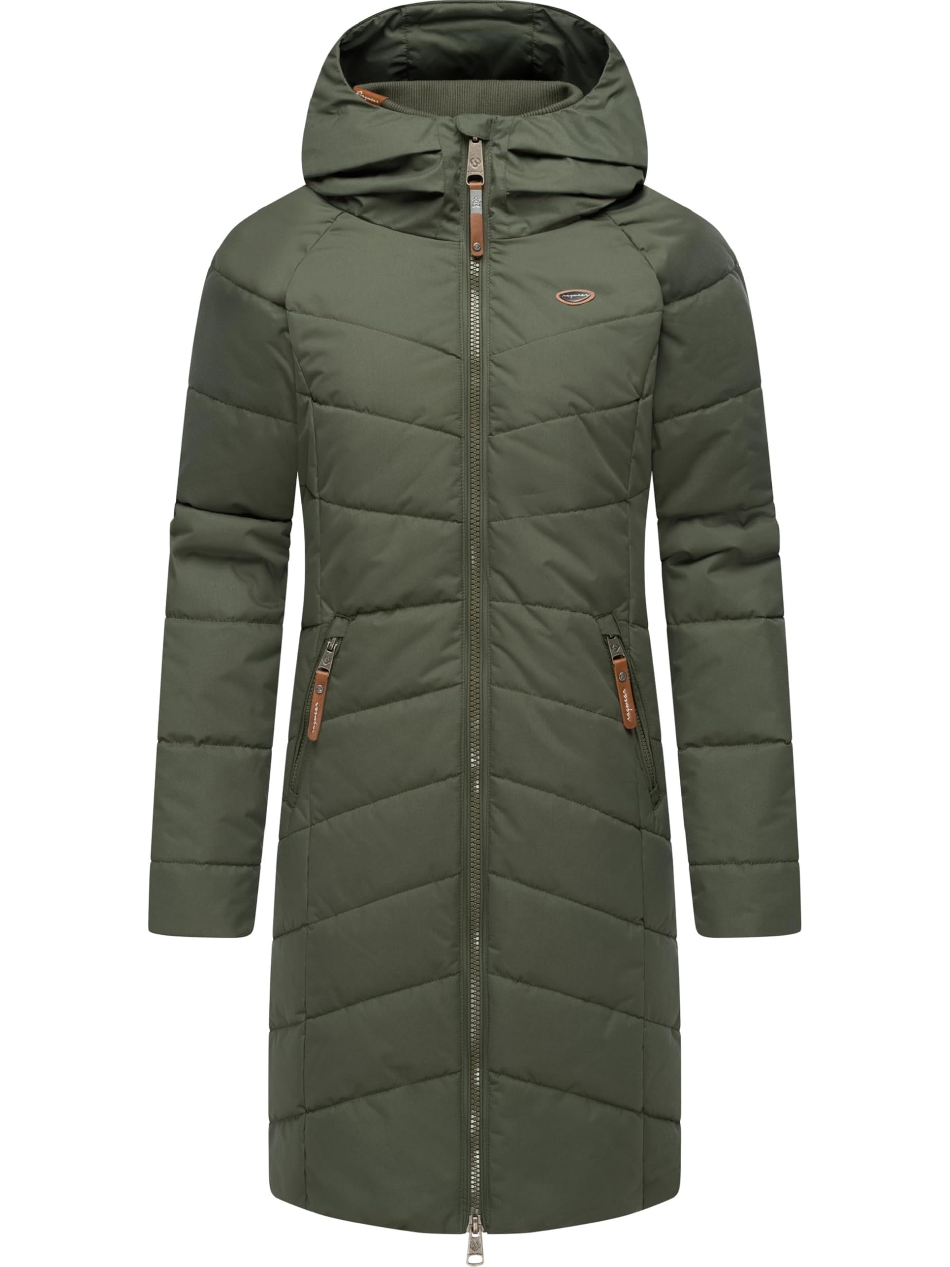Ragwear Dizzie Coat Women's Winter Coat, Warm Waterproof Quilted Coat, Long, with Hood, XS-6XL, S