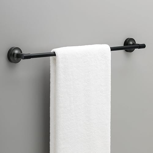 Miniatura 2 de Franklin Brass Voisin - Toallero de 24 pulgadas para baño, toallero negro mate para baño, toallero de pared para baño, soporte para toallas de