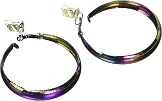 Forum Novelties 63028 Disco Rainbow Hoop Earrings