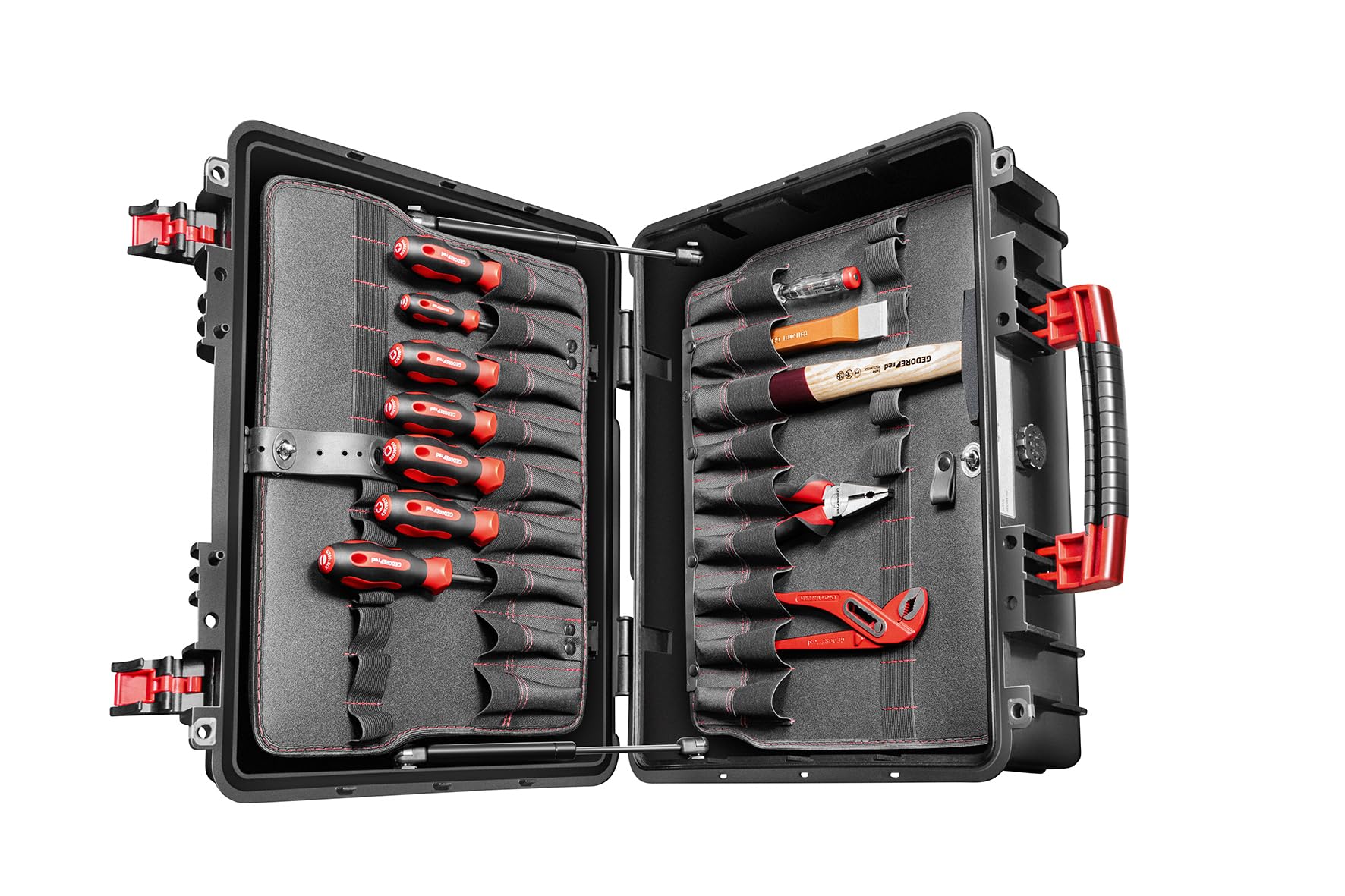 GEDOREred boîte à outils Meister XL R21652101 d'une finition irréprochable avec ses vérins à gaz