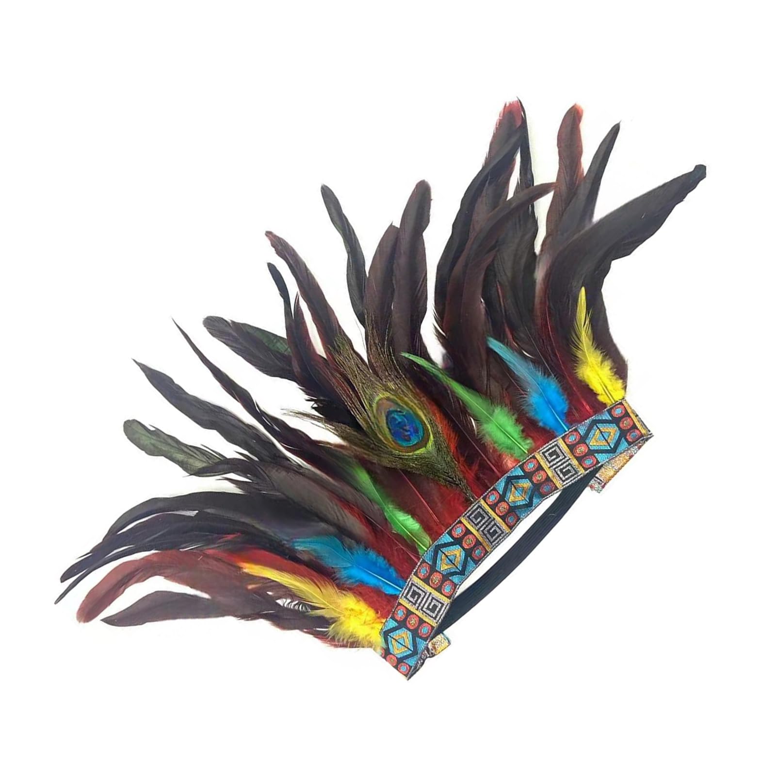 XAGMODSHN Indian Feathered Hairband Festival Costume Props Photo Headband Tribe Headdress Carnivals Festival Celebration Headwear