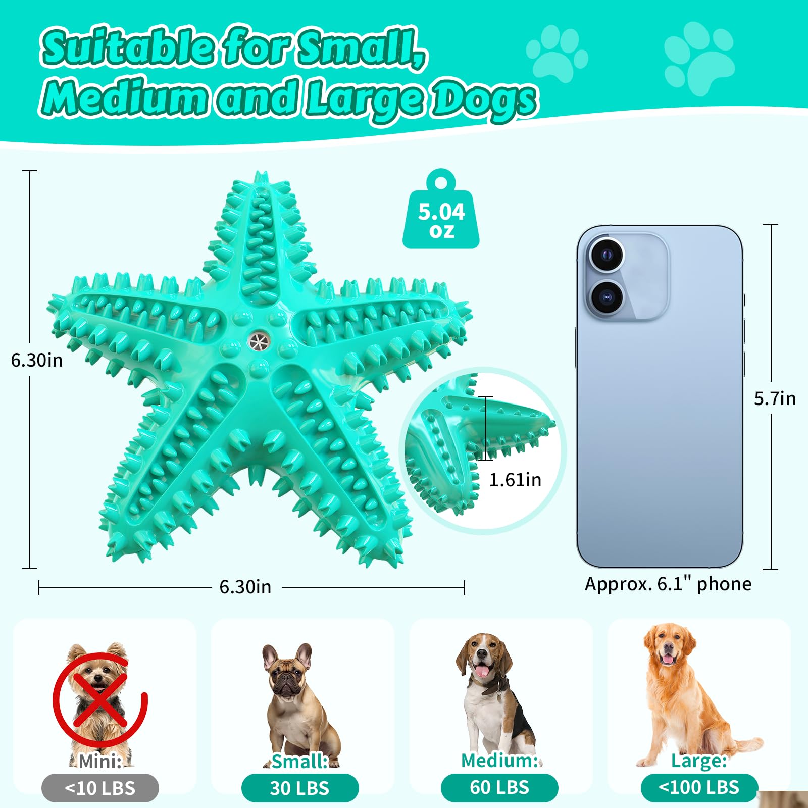Juguetes masticables para perros, juguete chirriante flotante para masticadores agresivos, cepillo de dientes, juguetes de limpieza de dentición al aire libre, juguetes interactivos
