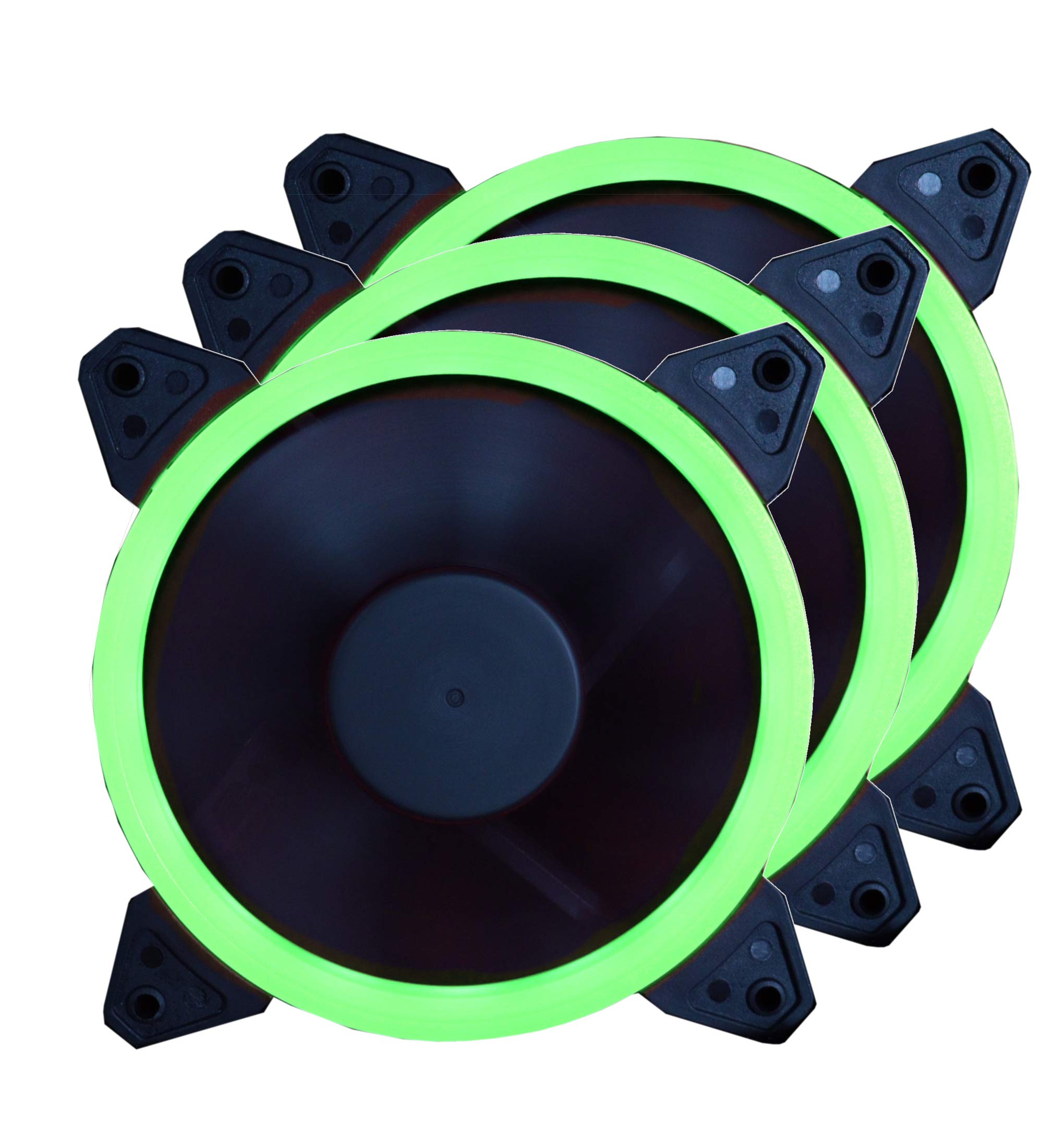 Buy ionz Halo PC Gaming Green Cooling Fan 120mm LED, Hydro Bearing, 9