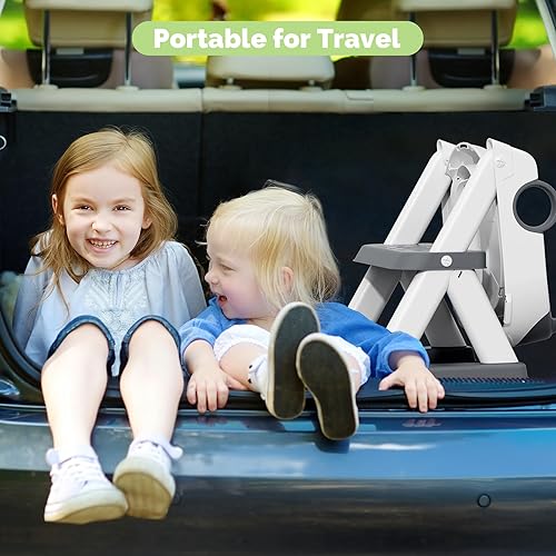 Miniatura 7 de COOSEYA Asiento de inodoro, asiento de entrenamiento para ir al baño para niños pequeños, entrenamiento de inodoro 2 en 1 mejorado para niños y