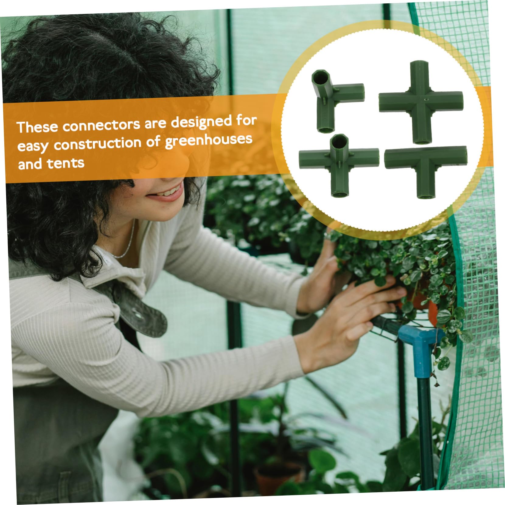 Ciieeo 4 Ensembles Connecteurs De Tuyaux De Tente Pour Cadre De Accessoires De Jardinage Pour Assemblage Facile Et 20 Pièces * 4