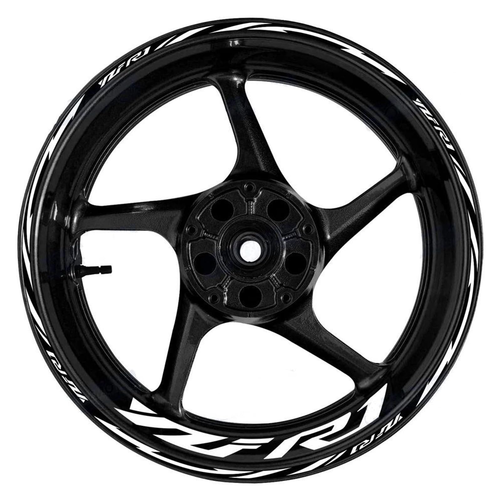 Reifenaufkleber-Set Felgenaufkleber-Set Für Yamaha YZFR1 YZF-R1 YZF R1 17 Zoll – Reflektierende, Wasserfeste Streifen Nabenaufkleber Motorrad Dekor Felgenaufkleber(Farbe 2)