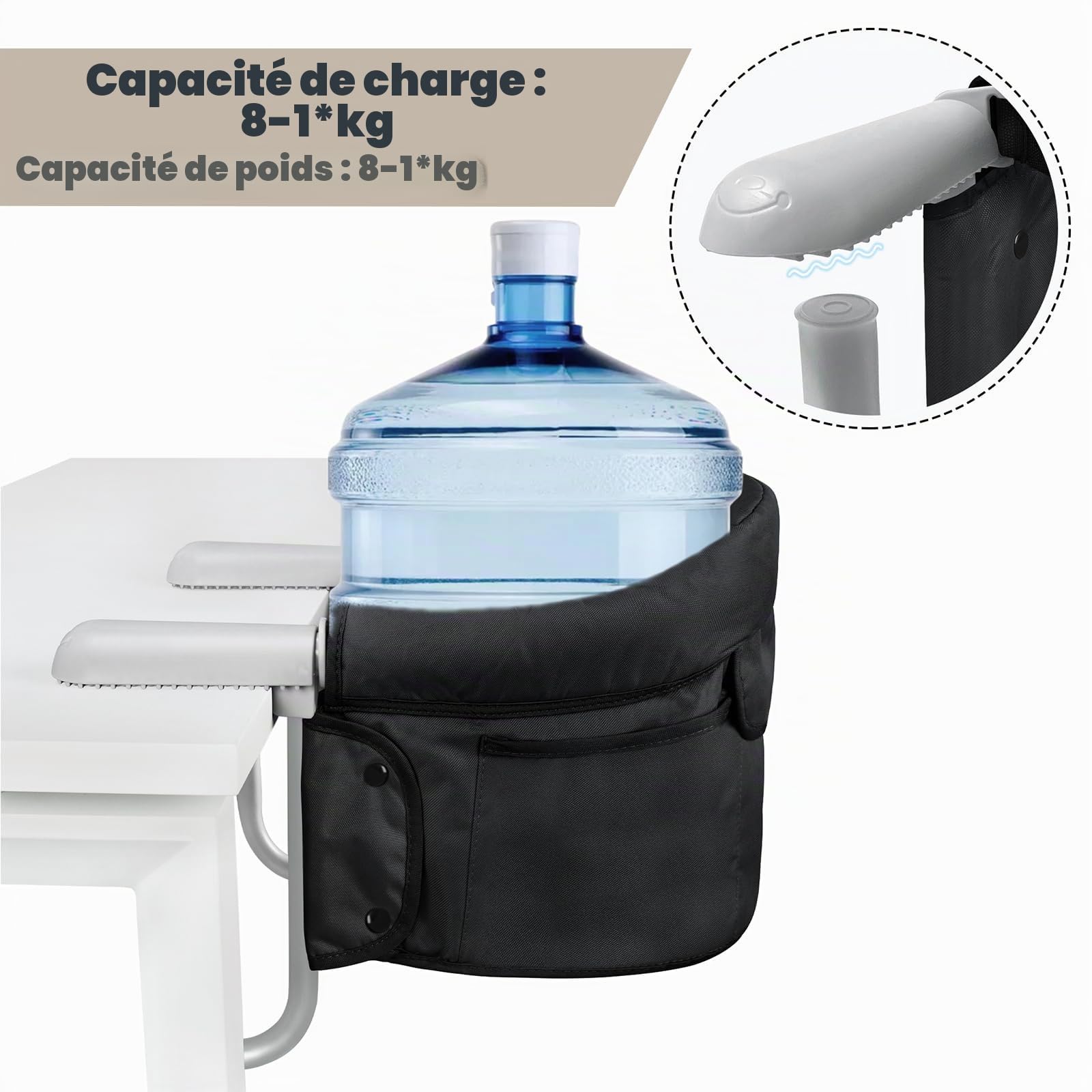 LARS360 Siège de table pour bébé - Pliable - Pour la maison et les déplacements - Convient pour les enfants de 6 à 36 mois avec un poids de moins de 15 kg - Noir