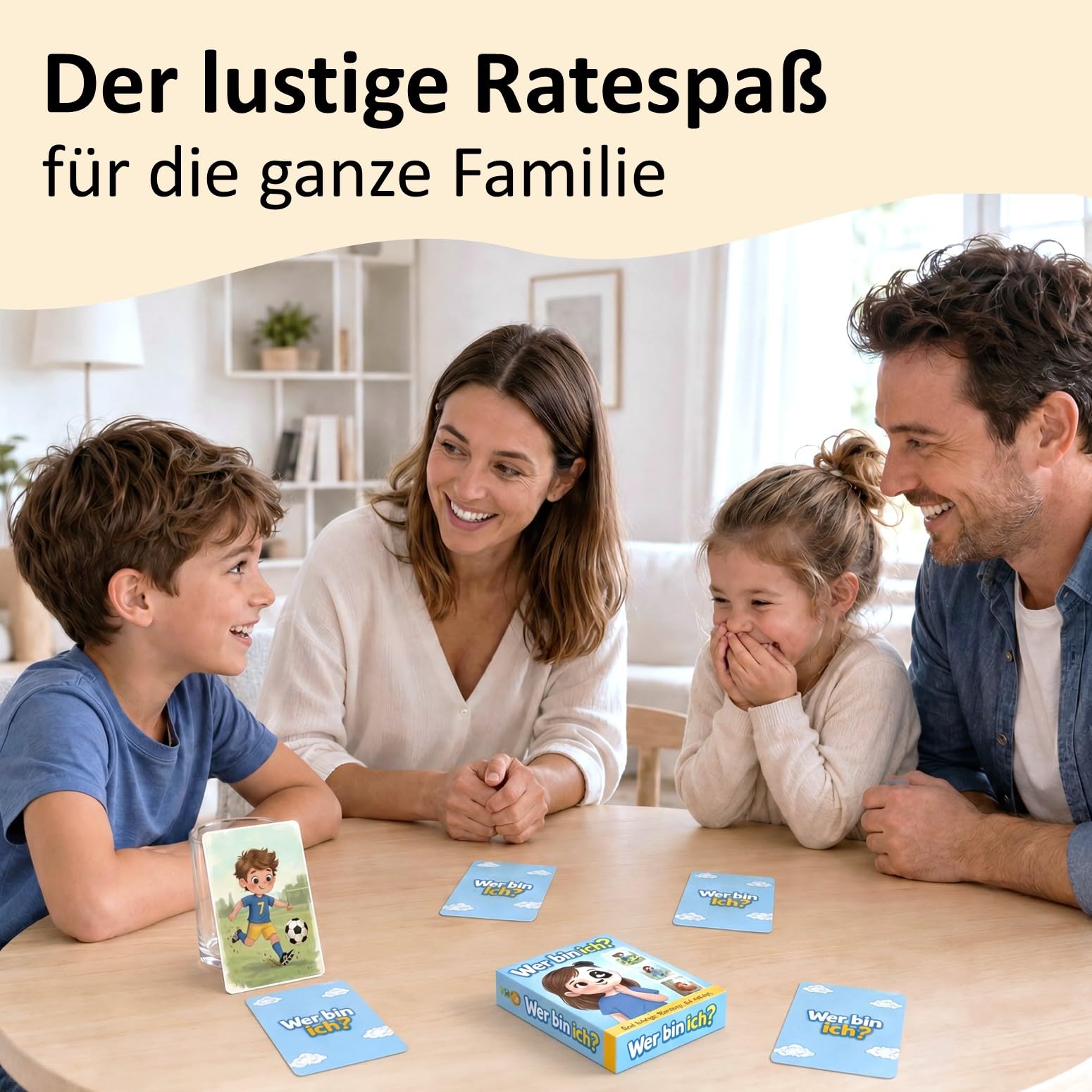 GLÜCKSWOLKE - Wer Bin ich? Spiel für Kinder I Lustiges Ratespiel für zuhause & unterwegs I Spiele ab 5, 6, 7, 8, 9 Jahre I Spielzeug, Kinderspiele, Reisespiele I Geschenk für Mädchen & Jungen