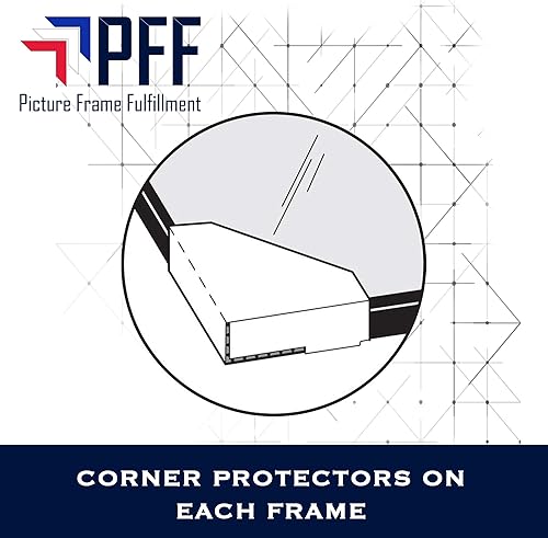 Miniatura 5 de Pictureframefactoryoutlet set de 4 portarretratos de 8" por 10" de acabado suave, 1.25" de ancho, negro