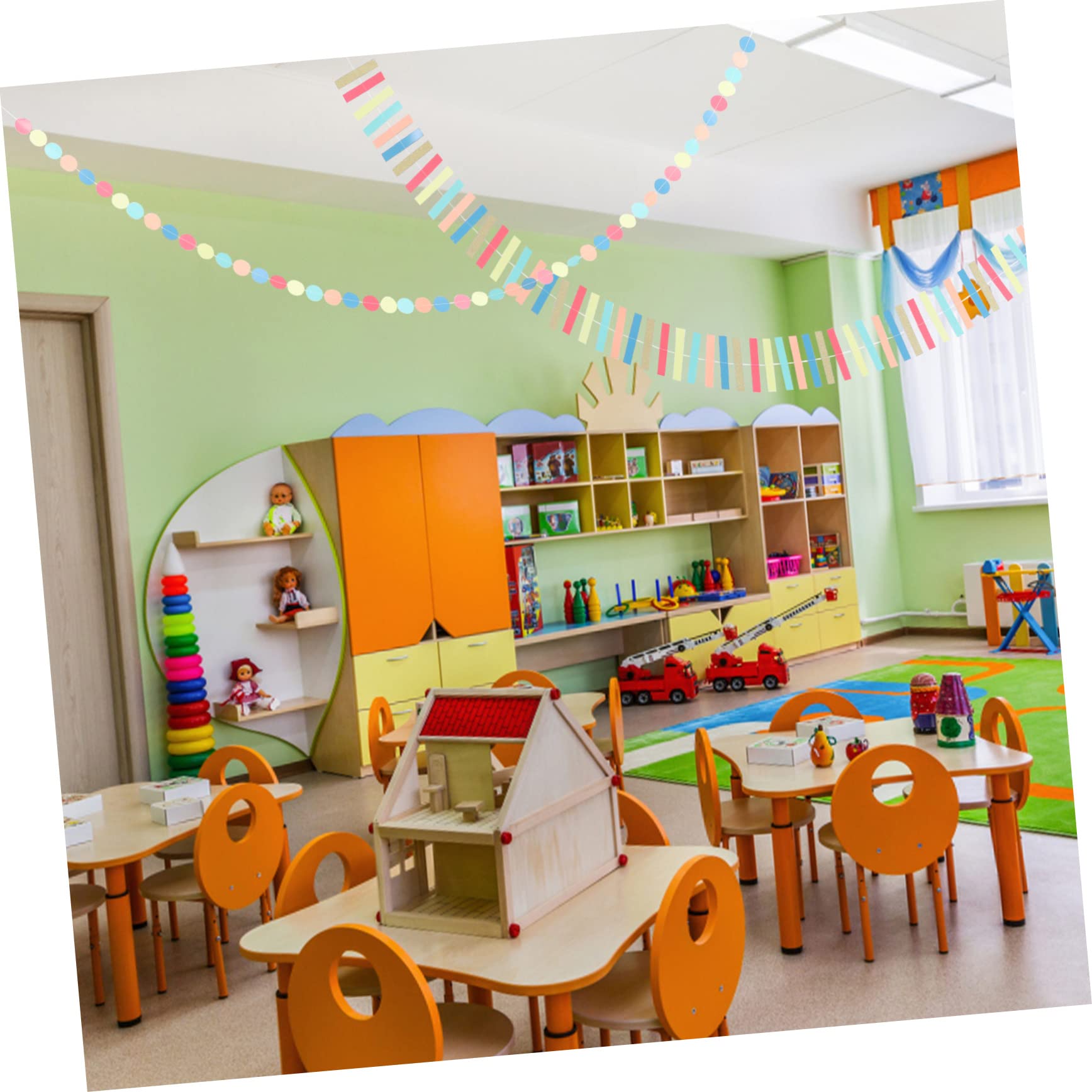 Decoración Colgante De Flores Decoración para El Aula Decoración De Aula para El Primer Día De Clases Guirnalda De 2 Piezas x 5