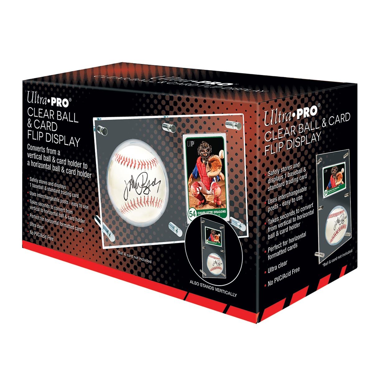 Amazon.com: Ultra Pro Collectors Clear Ball & Card Flip Display