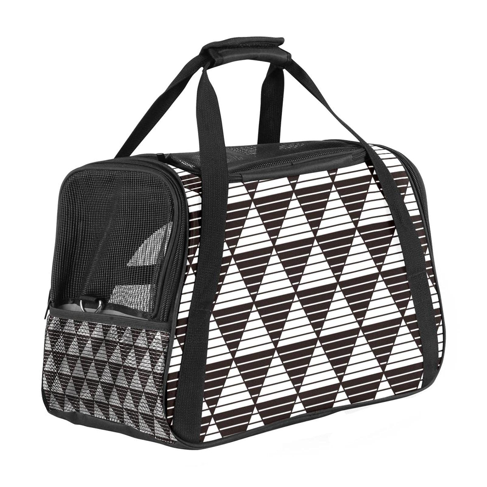 Sac de transport pour chat et chien au motif abstrait chic pour vos sorties
