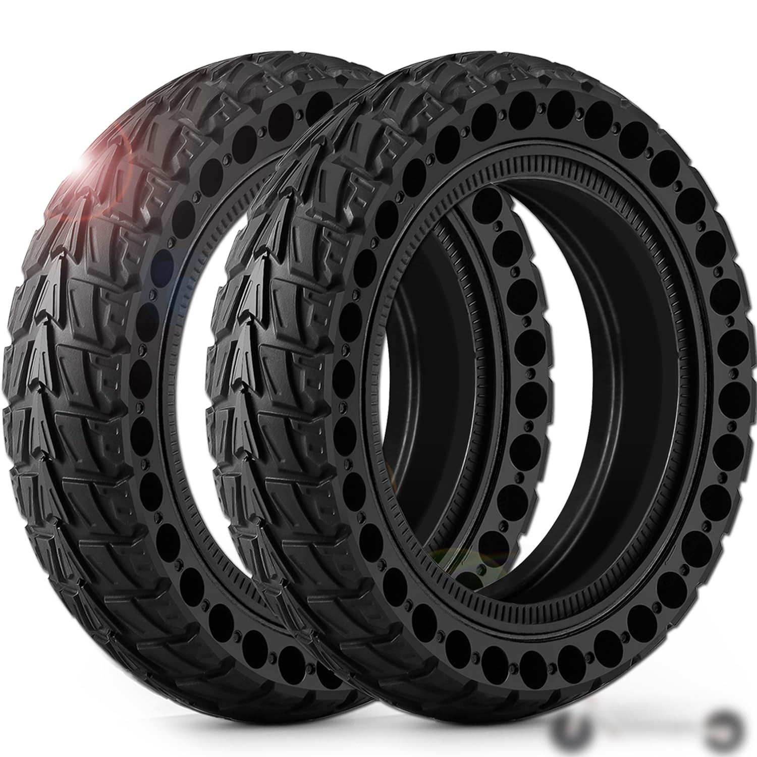 Monuary2 x E Scooter Tyres 8 1 2 x 2 Solid Rubber, 50/75-6.1 Solid Rubber Tyres, 8.5 Inch Tyres for E Scooter Xiaomi Scooter 3/3 Lite/Pro 2/M365/Cecotec and Allen 8.5 Inch Scooters