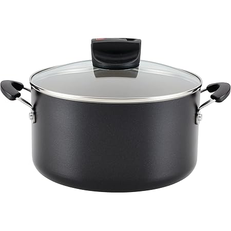 Farberware Smart Control Nonstick Stock Pot/Stockpot with Lid, 6 Quart, Black
