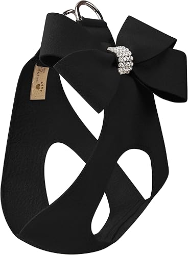 Miniatura 2 de Susan Lanci Designs Premium Ultrasuede Nouveau - Arnés para perros y mascotas, color negro, SM