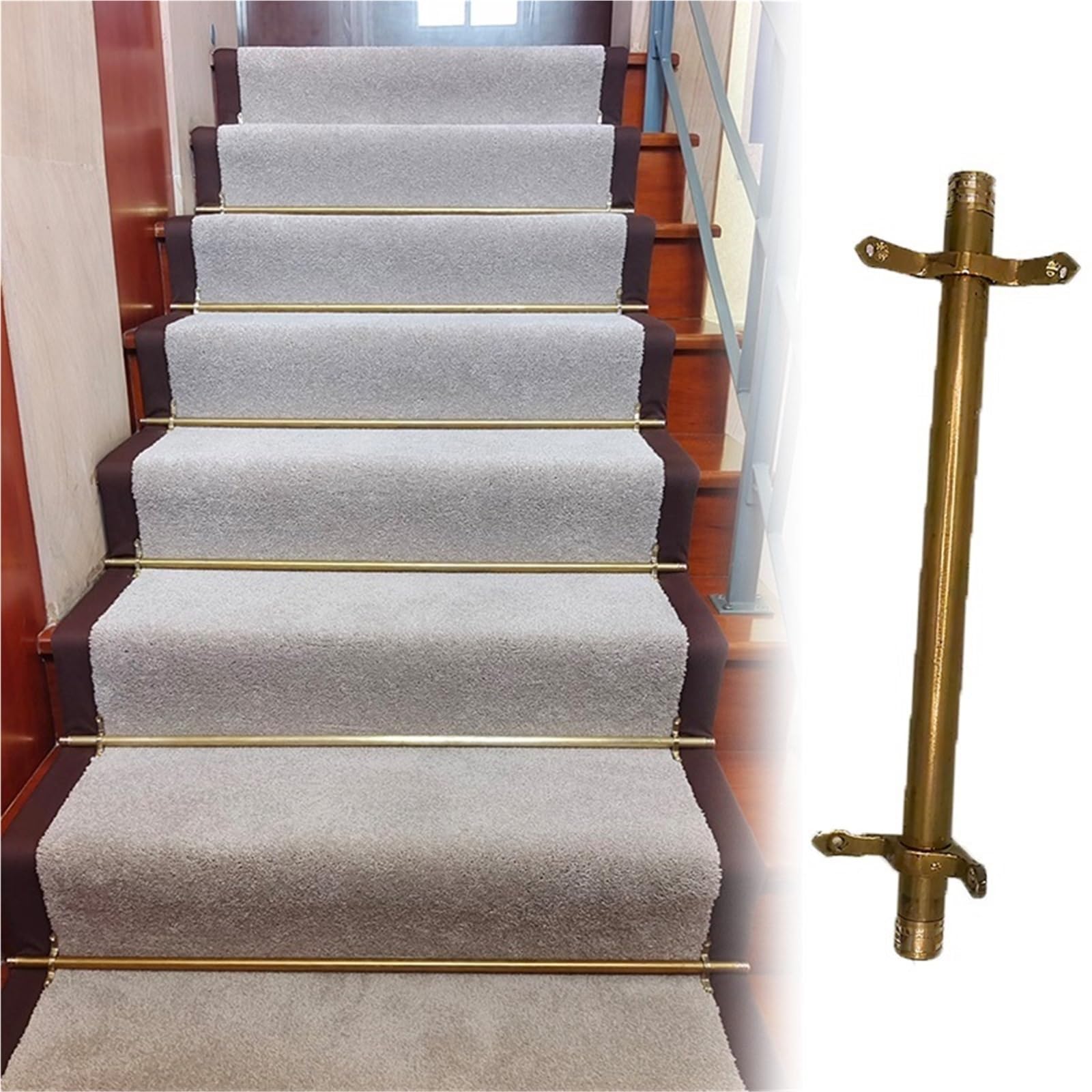 Tiges d'escalier pour tapis de maison et hôtel : support décoratif de 76 cm
