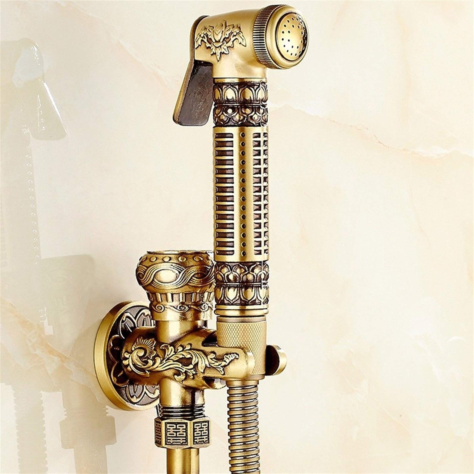 Robinet bidet style europeen tout le bronze kit douchette haut de gamme
