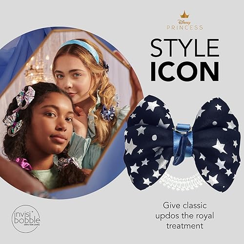 Miniatura 4 de invisibobble Bowtique  Anillo de pelo en espiral con lazo  Disney Princess Belle  Accesorios de bobina de agarre elástico fuerte para mujeres, suave