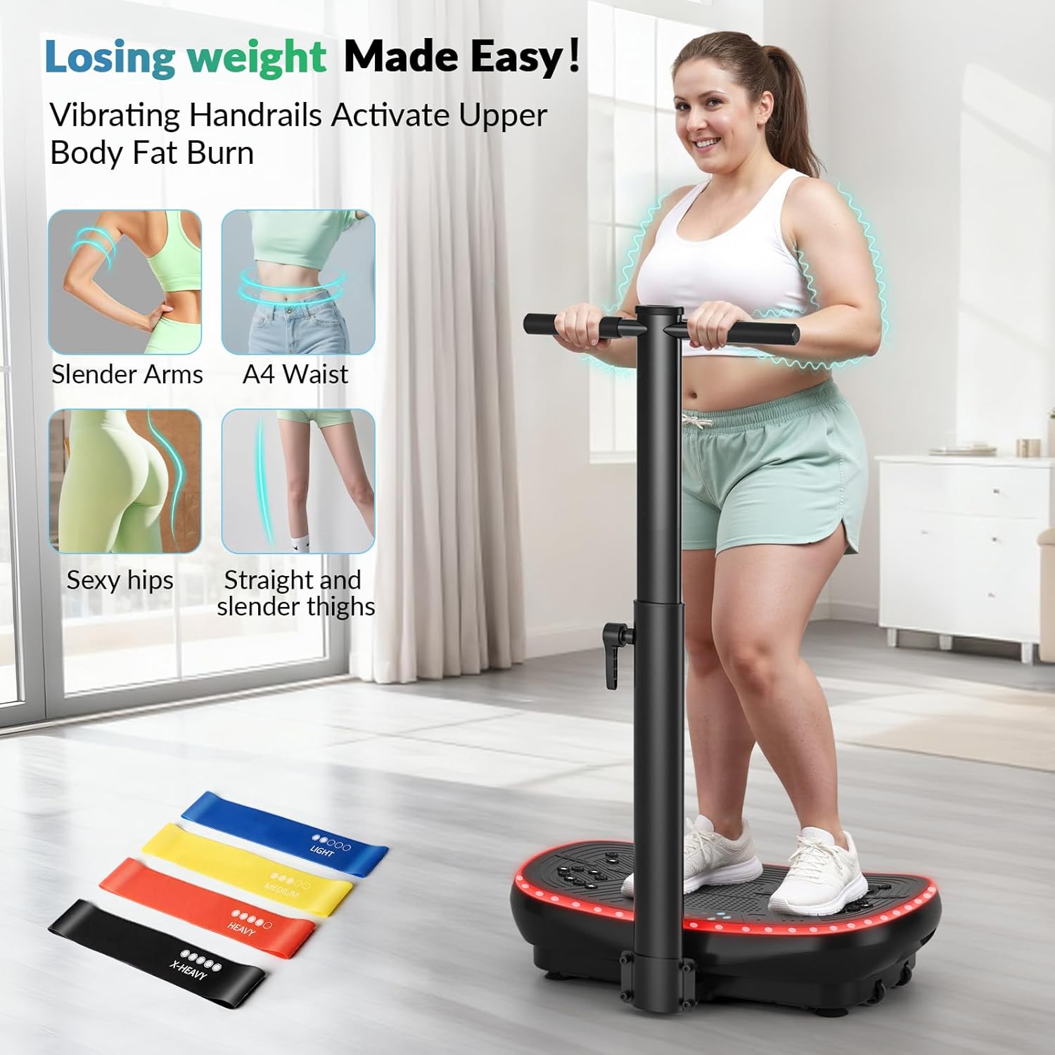 Vibration Plate Exercise Machine, 2025 New EvoSpark Vibration Plate Machine with Industrial Dual-Motor System,Whole Body Vibrating Plate for Lymphatic Drainage,450 Lbs Capacity Vibrate Platform - Image 8