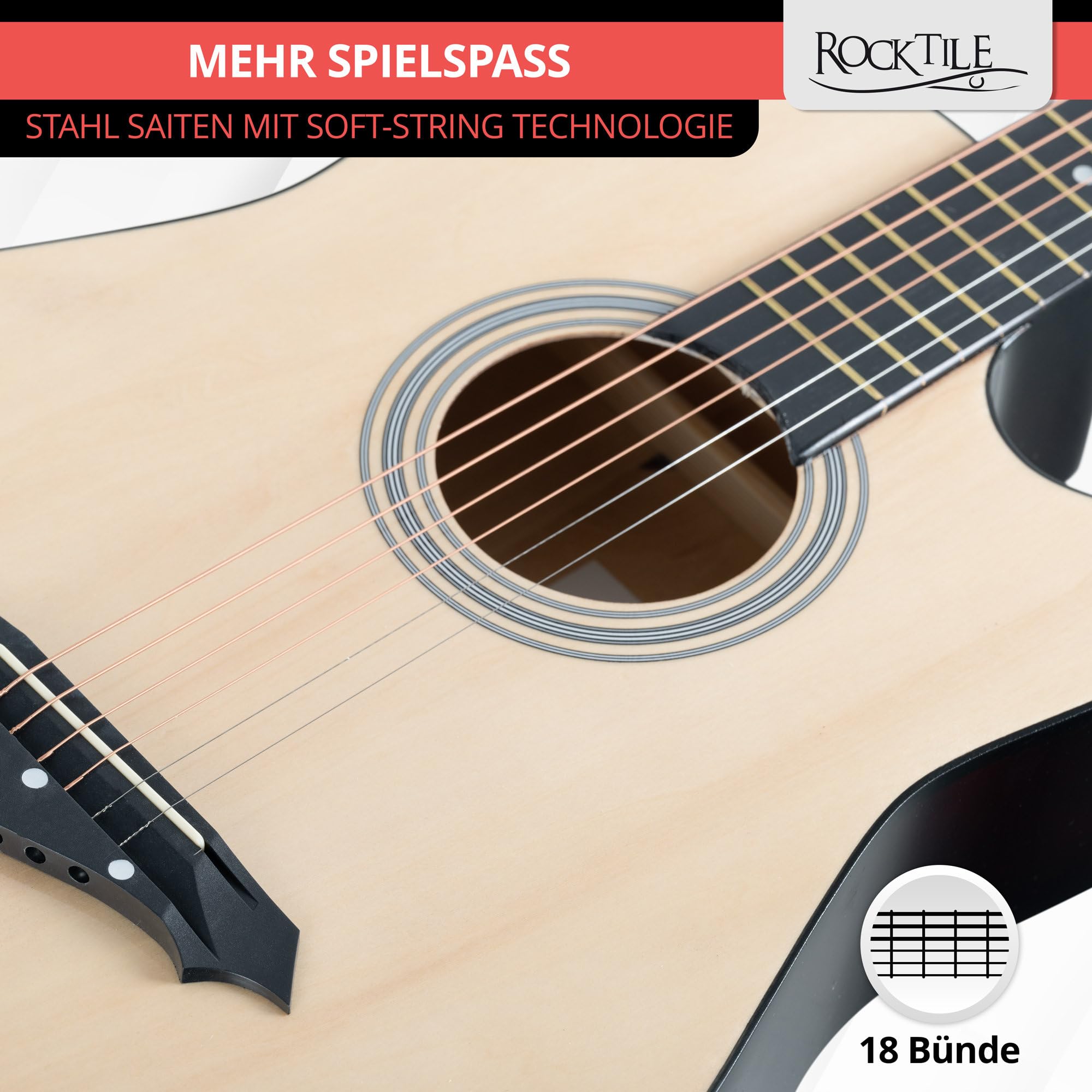Rocktile WSD-5C-NT Chitarra Acustica Dreadnought Set Natural