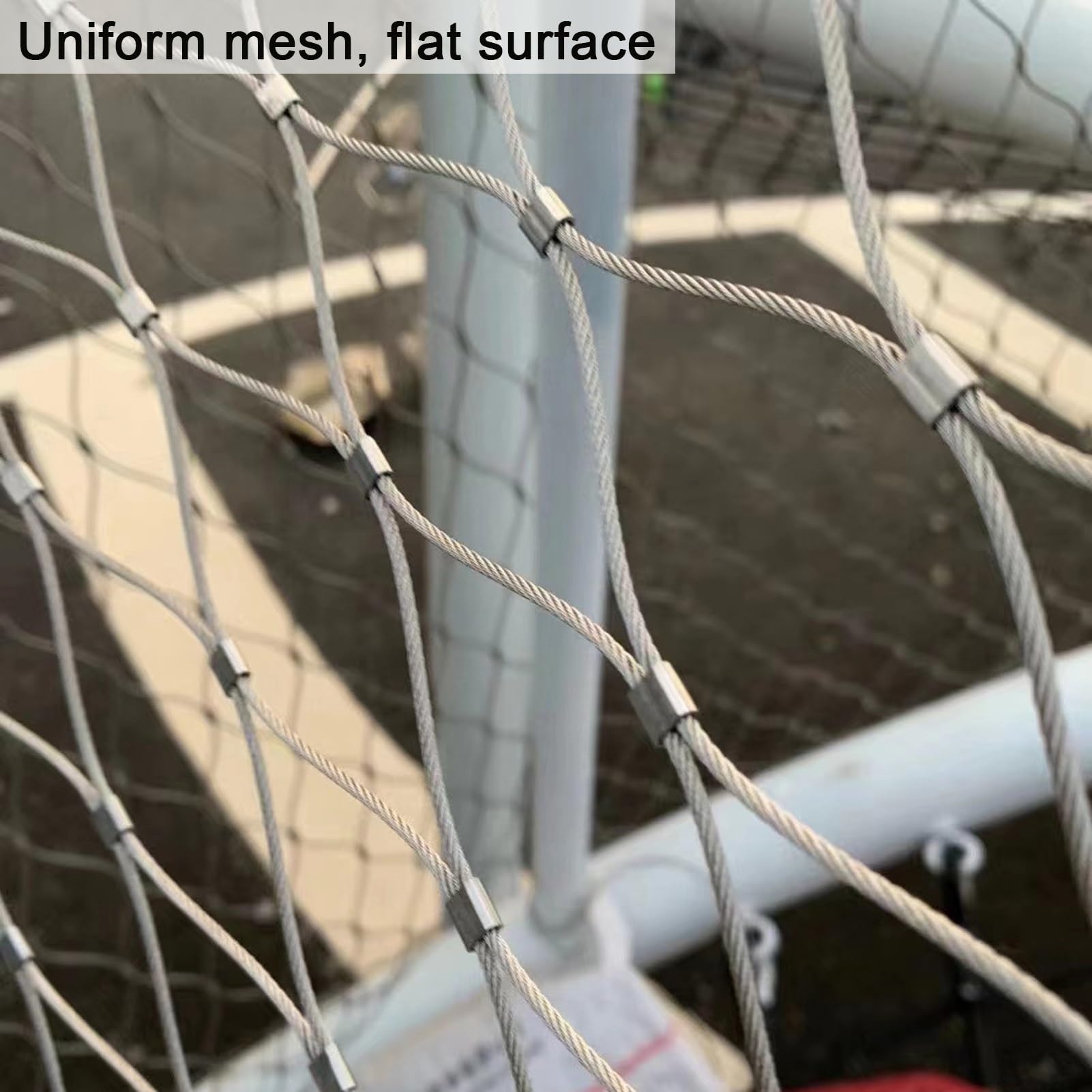 Alambre Espino Galvanizado Valla De Cuerda De Acero Inoxidable 304, Red De Protección De Decoración De Límites De Balcón, Malla De Seguridad para Equipos De Juego Resistencia Al Impacto para Jardín D