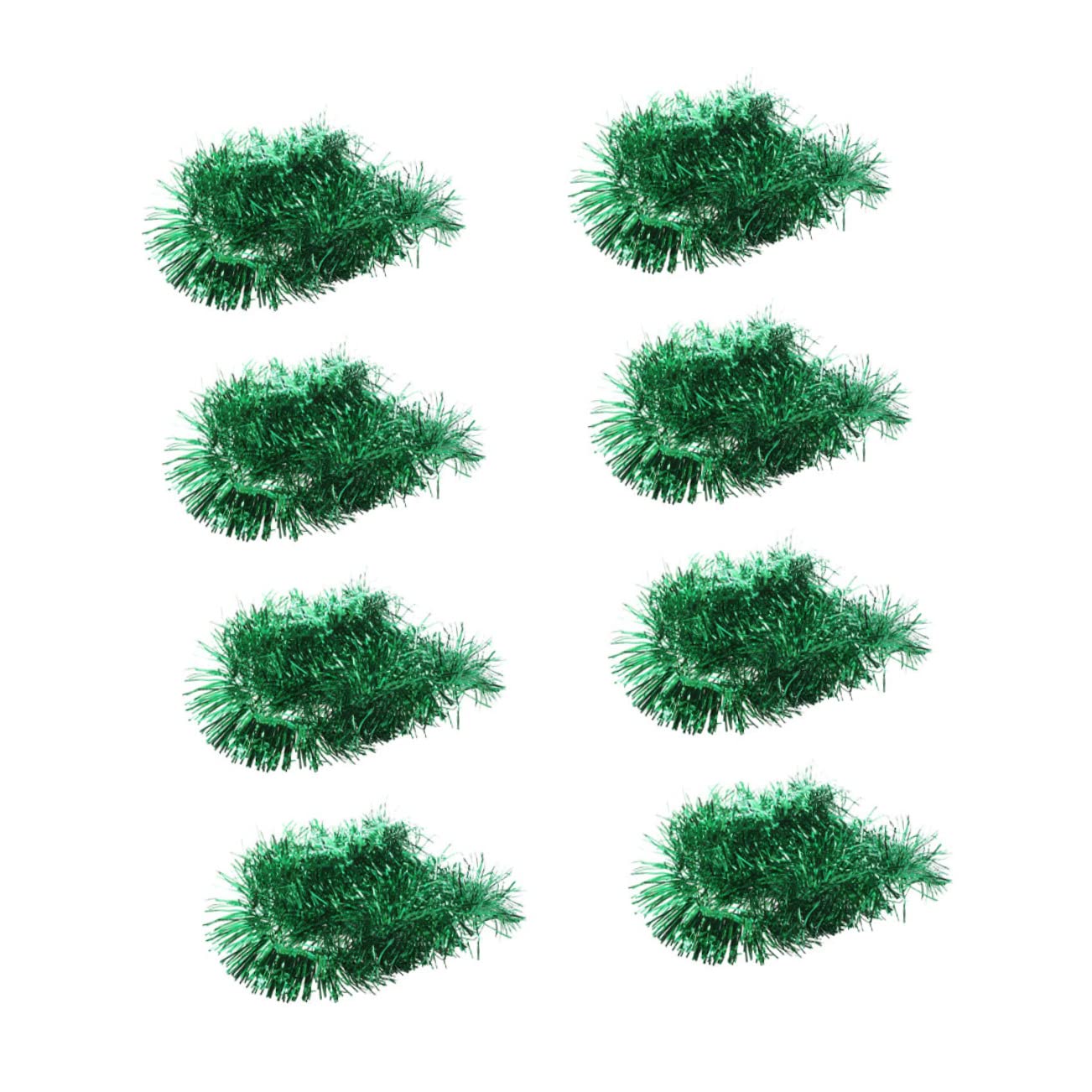 Tiras de metal verdes navideñas brillantes y suaves guirnaldas maleables metálicas