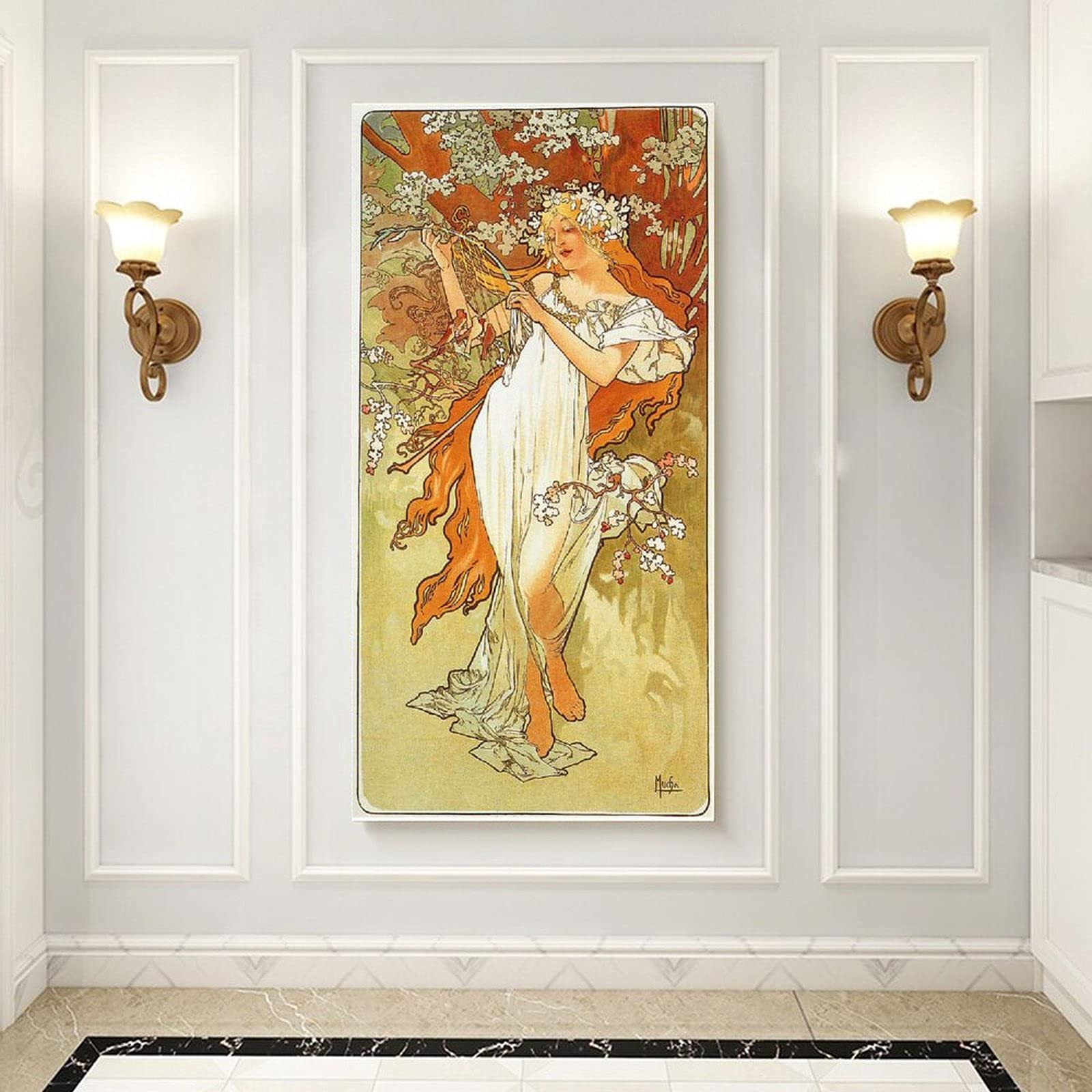 onthewall Art nouveau Poster Art Print by Alphonse Mucha Moet, White, 30 x 40 cm : onthewall