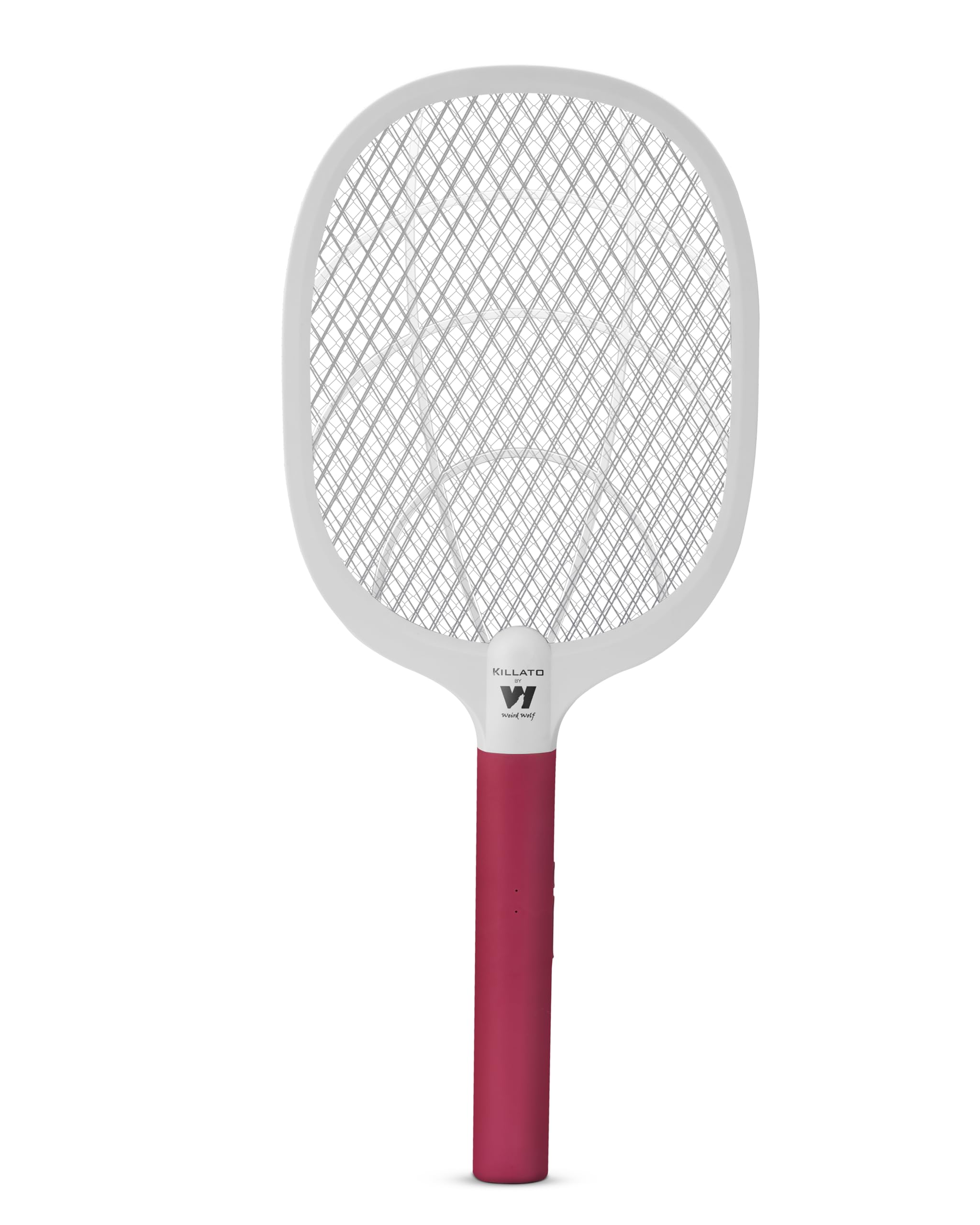 Killato by Weird Wolf Heavy Duty Mosquito Racket Bat | Rechargeable Electric Fly Swatter | Mosquito Killer Racquet with Type-C Charging and 6 Months Warranty (Maroon)-image-16