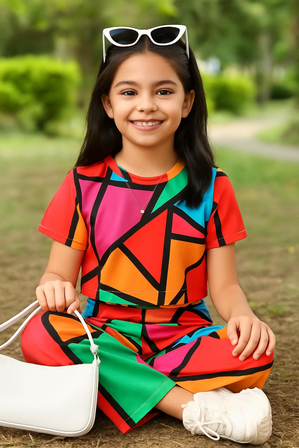 EMBLIKA Stylish Co-ord Set for Girl | Comfortable Fit | Girls Fashion Co-ord Set |Coordinated Outfit |Top With Palazzo | Printed Clothing Set | Top And Pant Set 4