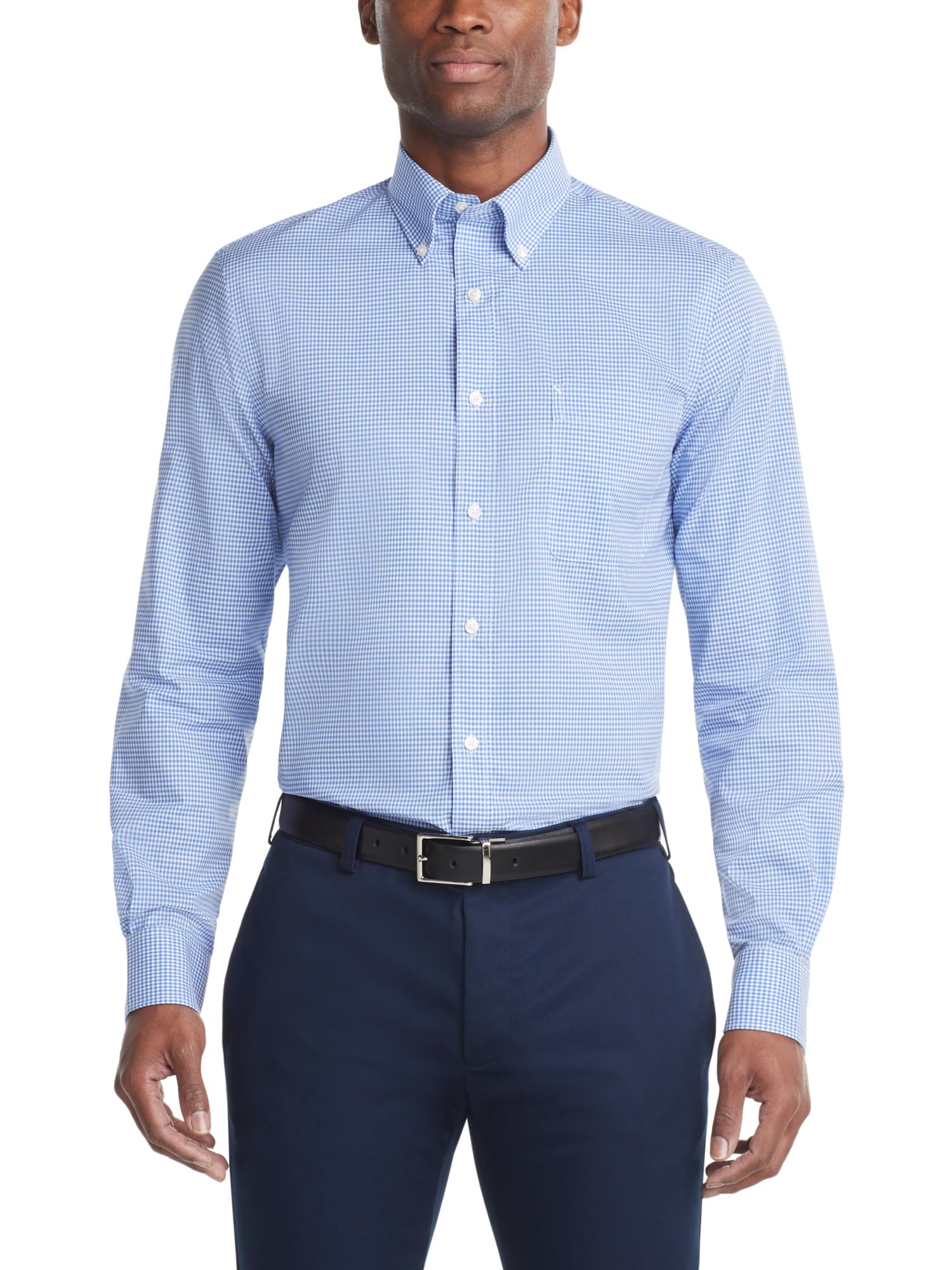 Men's Regular Fit Non Iron Gingham Dress Shirt - Amazon Exclusive