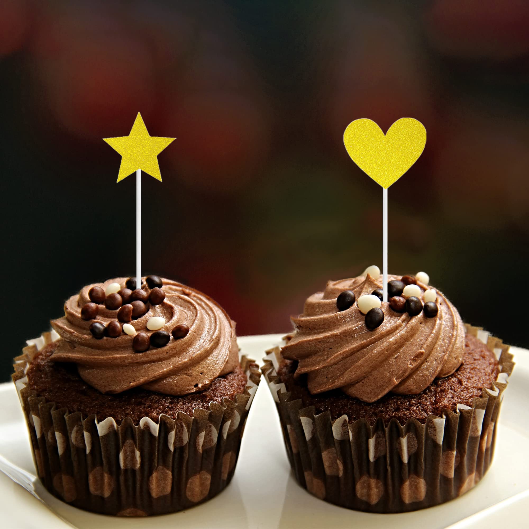 Set Decorazioni Per Torta 29° Compleanno - Topper Glitterati A Tema Verde Oliva, 10 Pezzi Per Torta E Cupcake