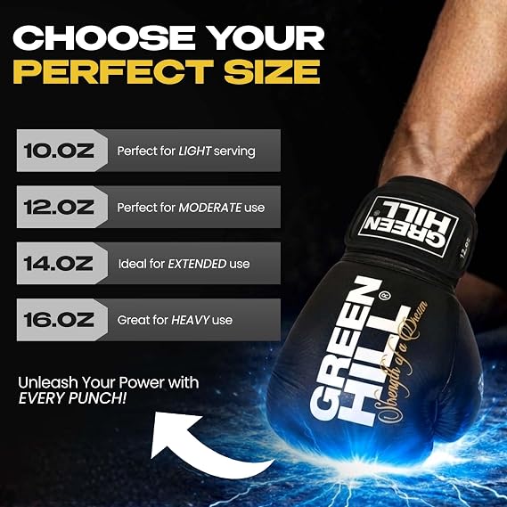 Green Hill Oracle Leather Boxing Gloves for Men & Women