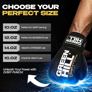 Green Hill Oracle Leather Boxing Gloves for Men & Women