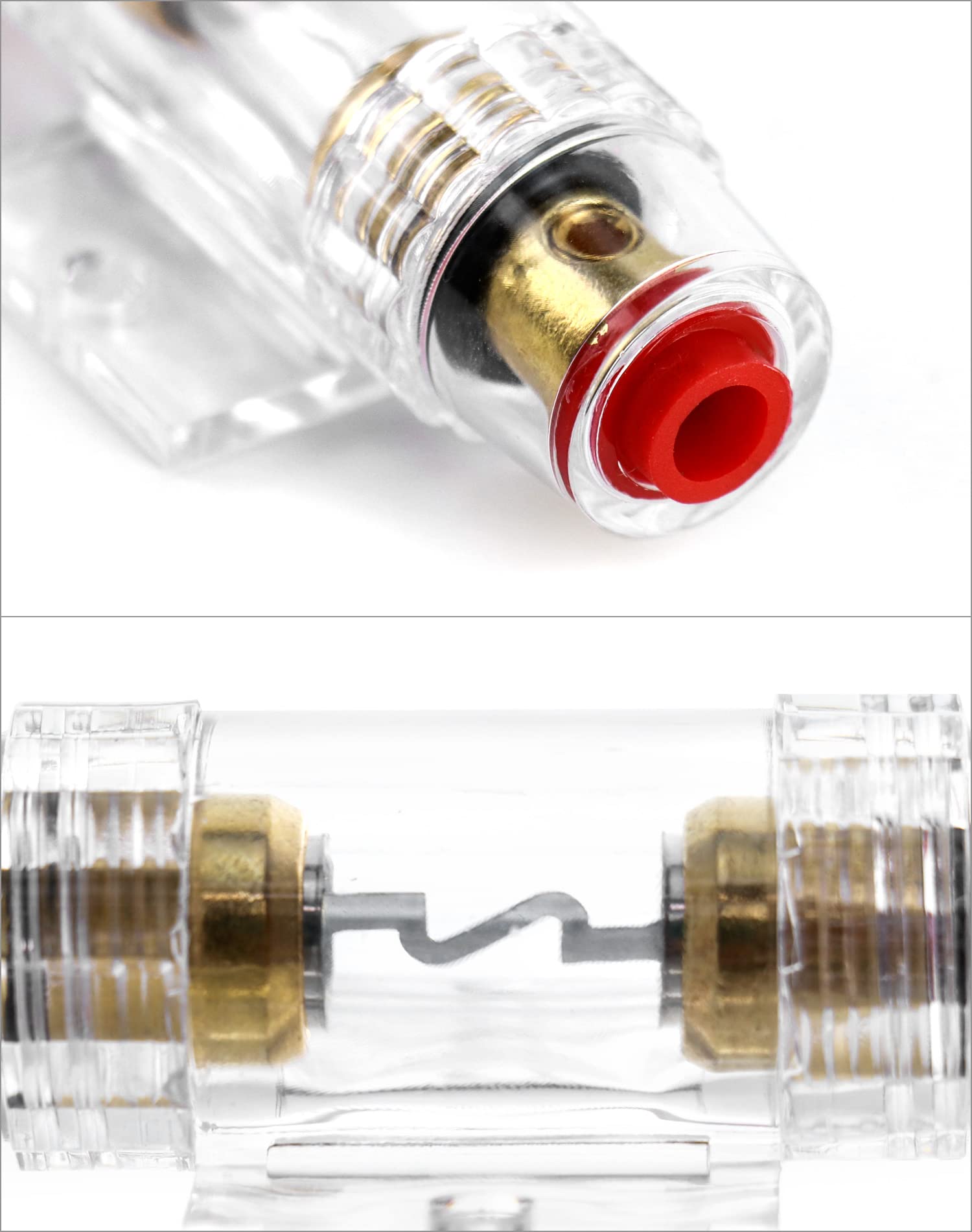 Portafusibili In-Line AGU 4/8 Gauge Con Fusibile 60A – 2 Pezzi Per Auto, Amplificatori E Impianti Audio